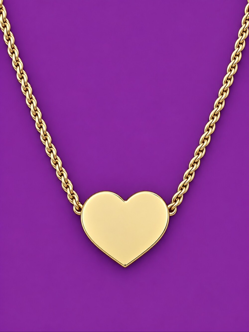 Dainty Sliding Heart Pendant Coquette Chain Necklace